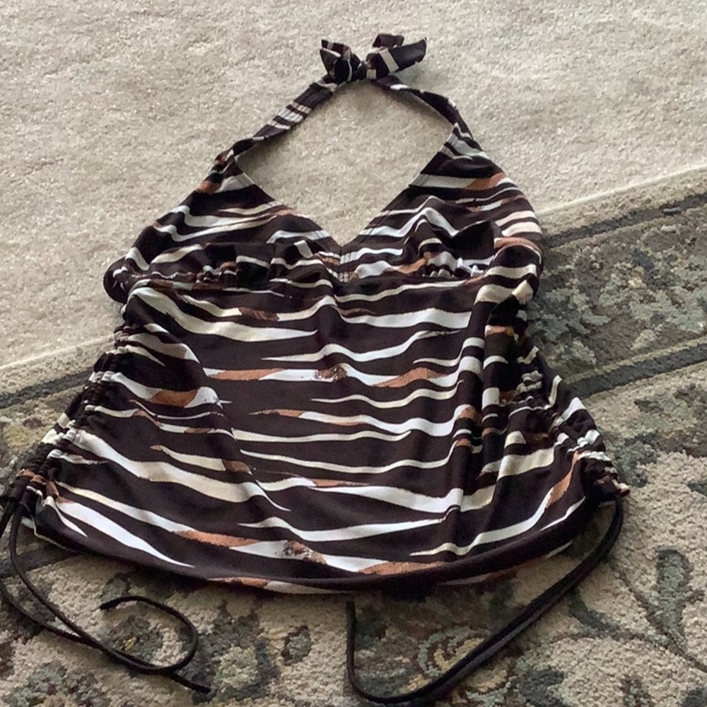 Silhouette solutions, tankini top brown beige, rust, gold size 16 nice f…